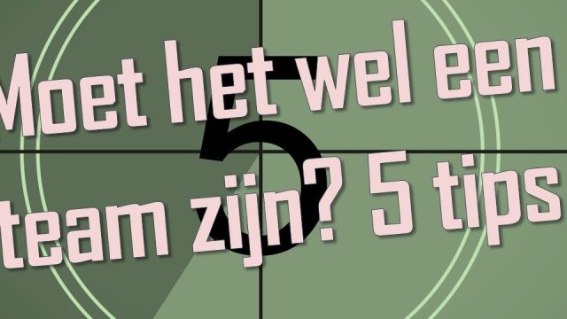 Moet het wel een team zijn - 5 tips - Teamchange